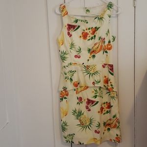 Betsey Johnson Mixed fruit peplum dress